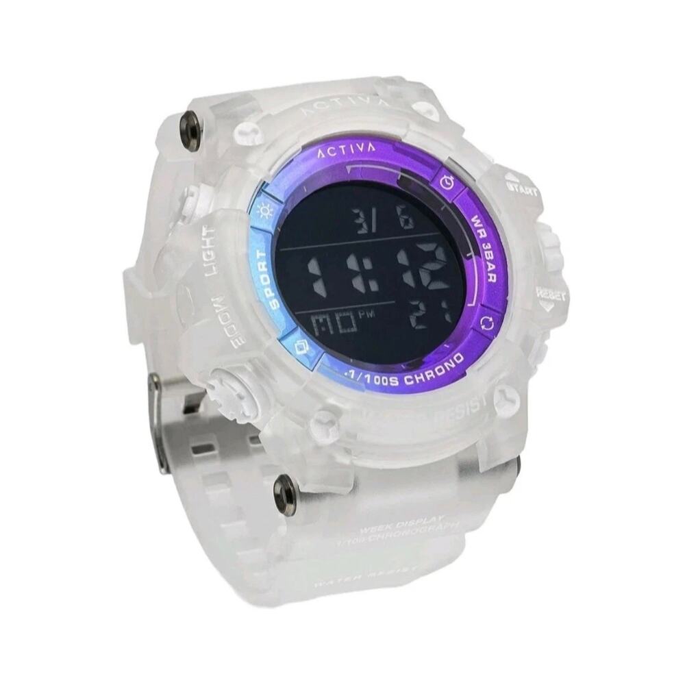 Activa Summit X Invicta Men's Digital Watch - 50mm, White (ACW8046-001)